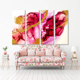 Abstract Smoke Pink and Gold Canvas Print SKU 10206