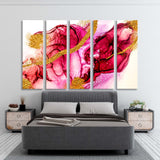 Abstract Smoke Pink and Gold Canvas Print SKU 10206